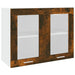 Hanging Glass Cabinet Smoked Oak 80x31x60 cm Engineered Wood.