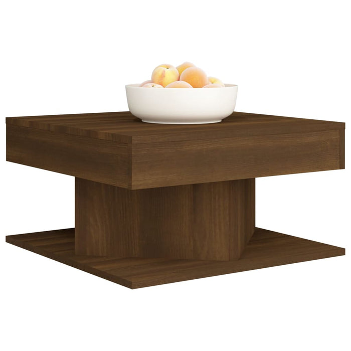 Coffee Table Brown Oak 57x57x30 cm Engineered Wood.