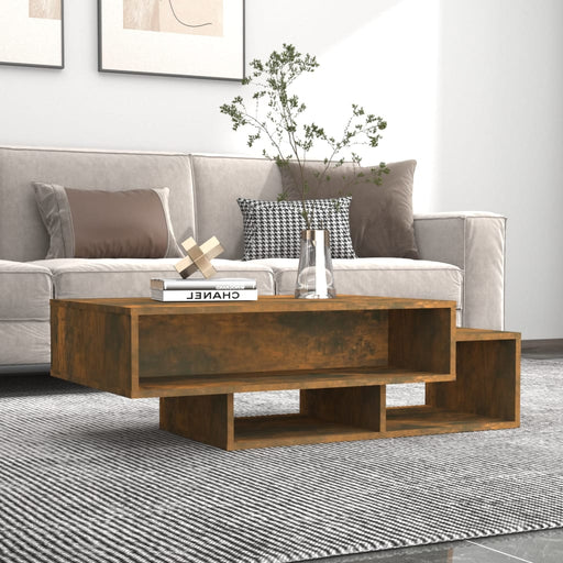 Coffee Table Smoked Oak 105x55x32 cm Engineered Wood.