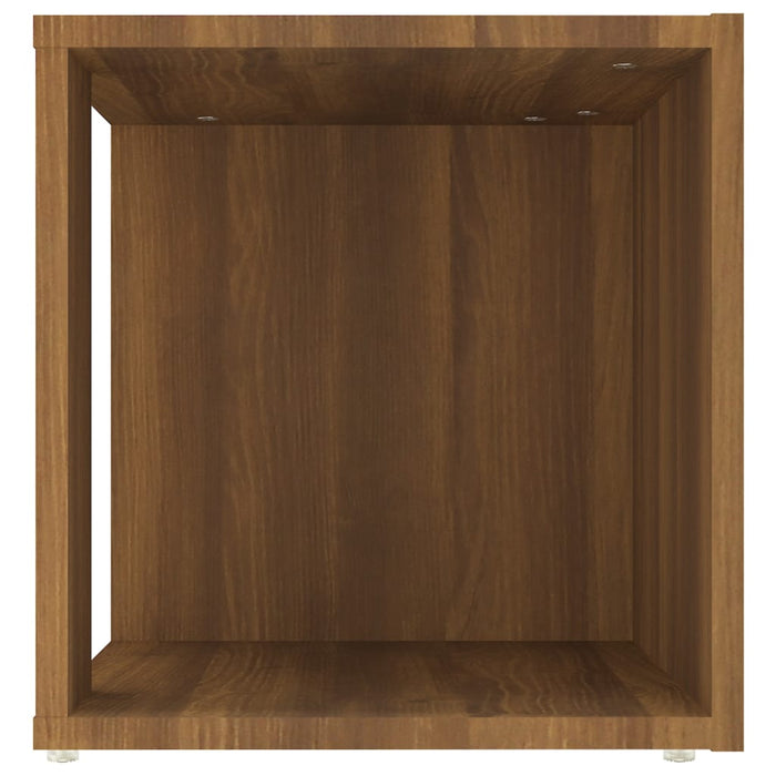 Side Table Brown Oak 33x33x34.5 cm Engineered Wood.