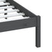 Bed Frame Grey Solid Wood 160x200 cm 5FT King Size.