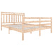 Bed Frame Solid Wood 150x200 cm 5FT King Size.