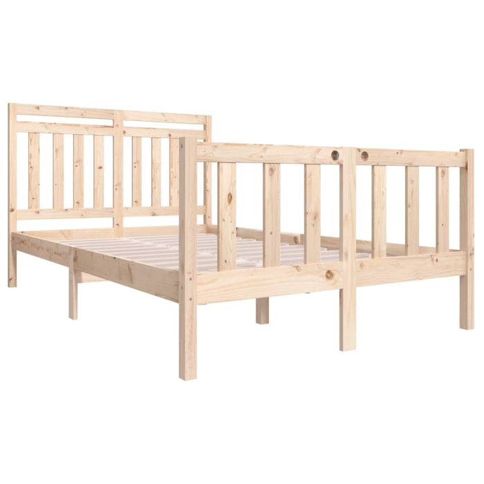 Bed Frame Solid Wood 140x190 cm.