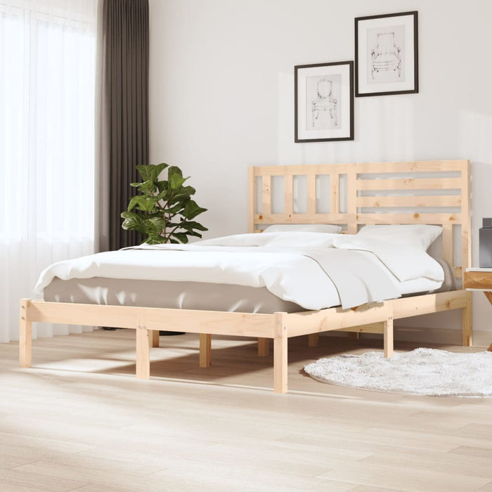 Bed Frame Solid Wood Pine 120x200 cm Small Double.