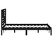 Bed Frame Black Solid Wood Pine 120x200 cm Small Double.