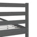 Bed Frame Grey Solid Wood 140x190 cm.