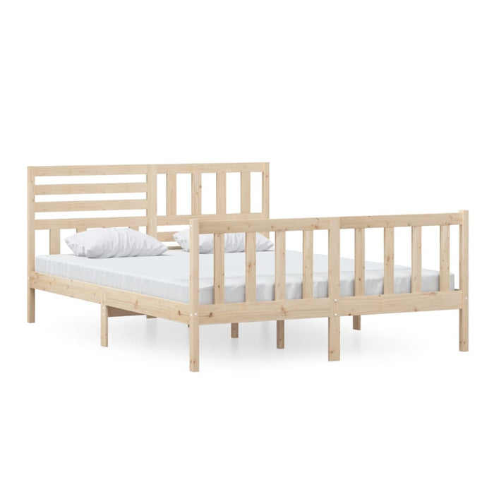 Bed Frame Solid Wood 150x200 cm King Size.
