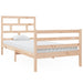 Bed Frame Solid Wood Pine 90x200 cm.