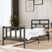 Bed Frame Grey Solid Wood Pine 90x190 cm 3FT Single.