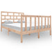 Bed Frame Solid Wood Pine 140x190 cm.