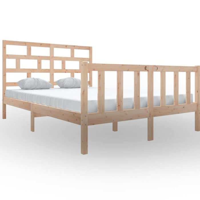 Bed Frame Solid Wood Pine 160x200 cm 5FT King Size.
