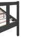 Bed Frame Grey Solid Wood Pine 200x200 cm.