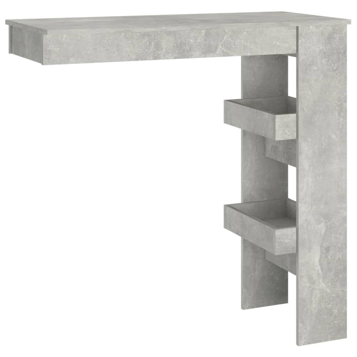 Wall Bar Table Concrete Grey 102x45x103.5 cm Engineered Wood.