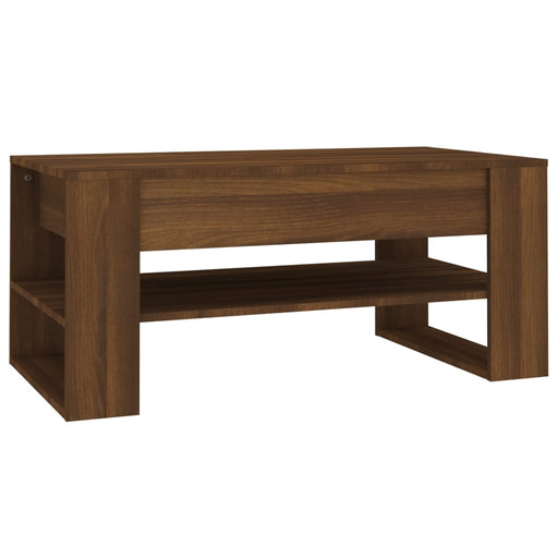 Coffee Table Brown Oak 102x55x45 cm Engineered Wood.