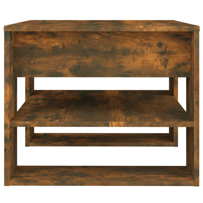 Coffee Table Smoked Oak 55.5x55x45 cm Engineered Wood.