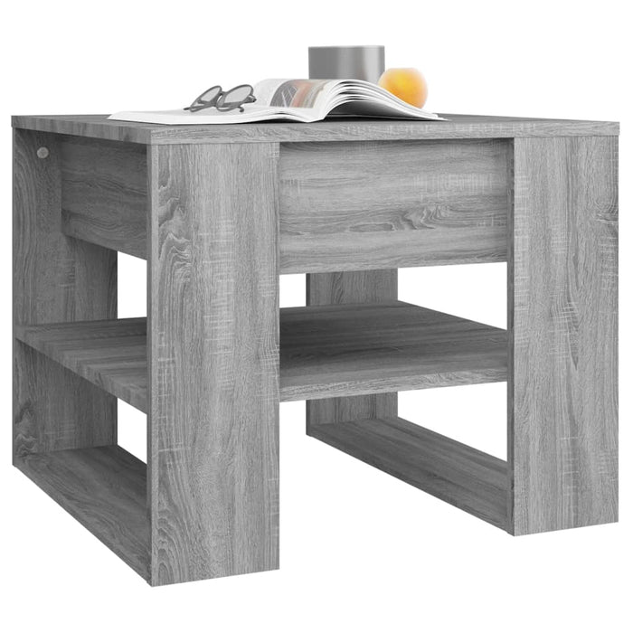 Coffee Table Grey Sonoma 55.5x55x45 cm Engineered Wood.