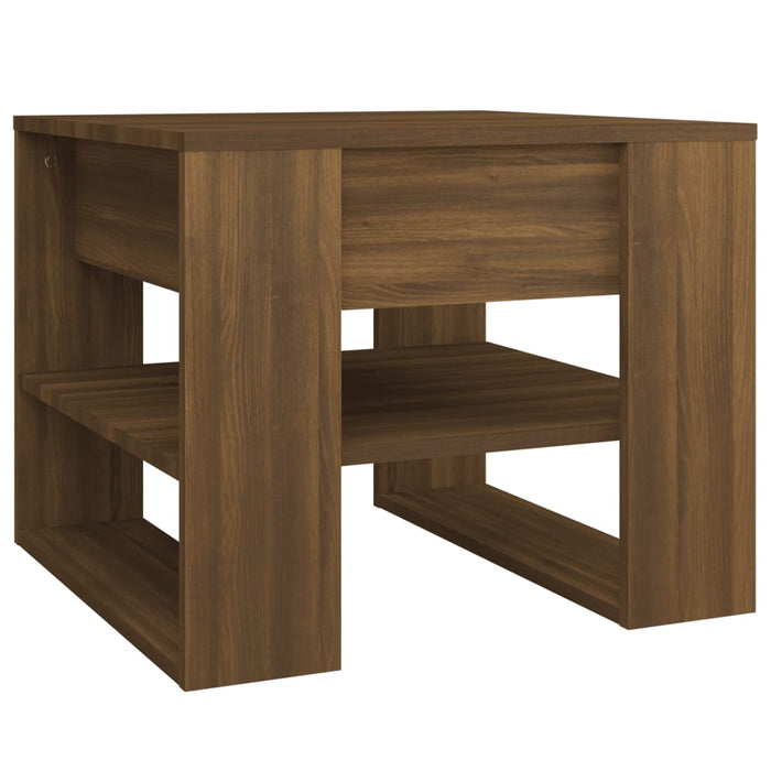 Coffee Table Brown Oak 55.5x55x45 cm Engineered Wood.
