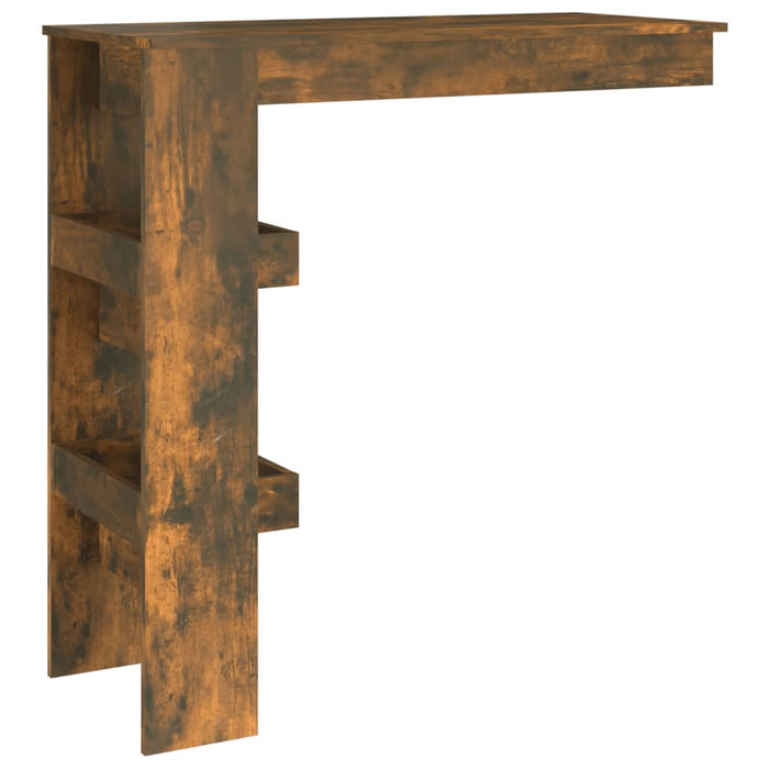 Wall Bar Table Smoked Oak 102x45x103.5 cm Engineered Wood.