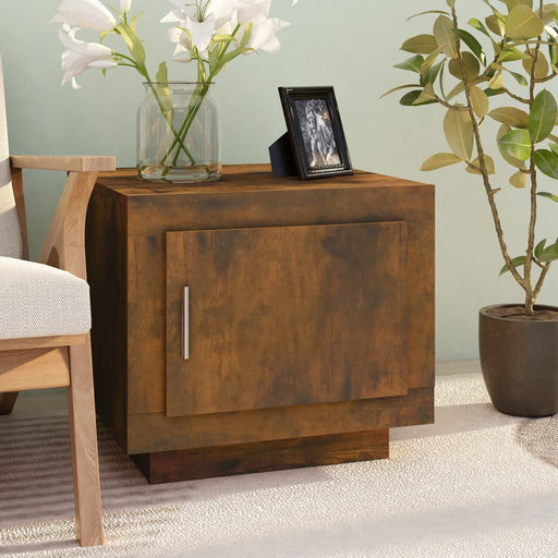 Coffee Table Smoked Oak 51x50x45 cm Engineered Wood.