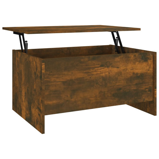 Coffee Table Smoked Oak 80x55.5x41.5 cm Engineered Wood.