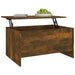 Coffee Table Smoked Oak 80x55.5x41.5 cm Engineered Wood.