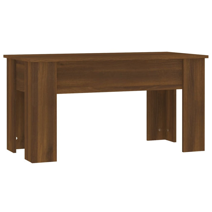 Coffee Table Brown Oak 101x49x52 cm Engineered Wood.