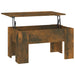 Coffee Table Smoked Oak 79x49x41 cm Engineered Wood.