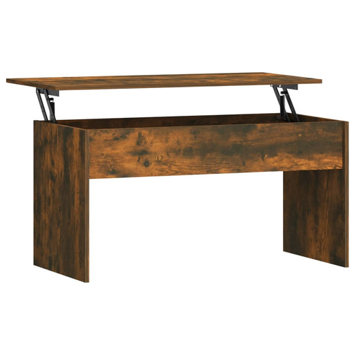 Coffee Table Smoked Oak 102x50.5x52.5 cm Engineered Wood.