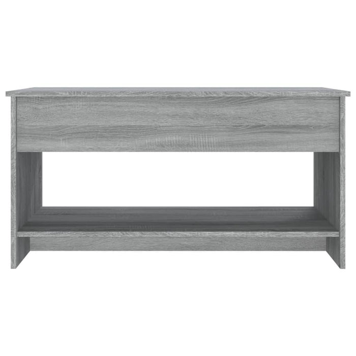 Coffee Table Grey Sonoma 102x50x52.5 cm Engineered Wood.