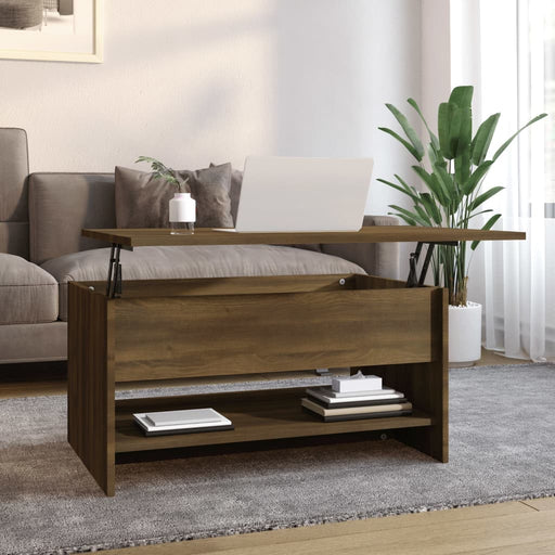 Coffee Table Brown Oak 80x50x40 cm Engineered Wood.