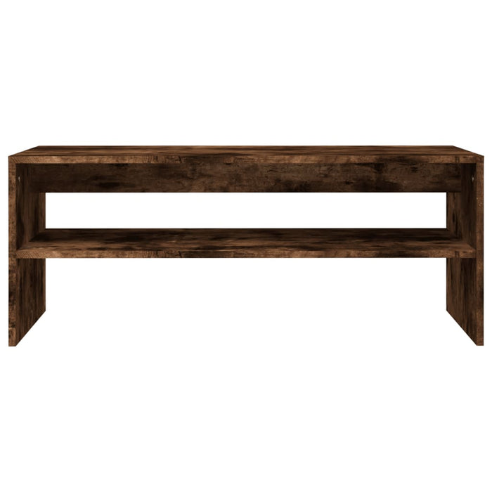 Coffee Table Smoked Oak 100x40x40 cm Engineered Wood.