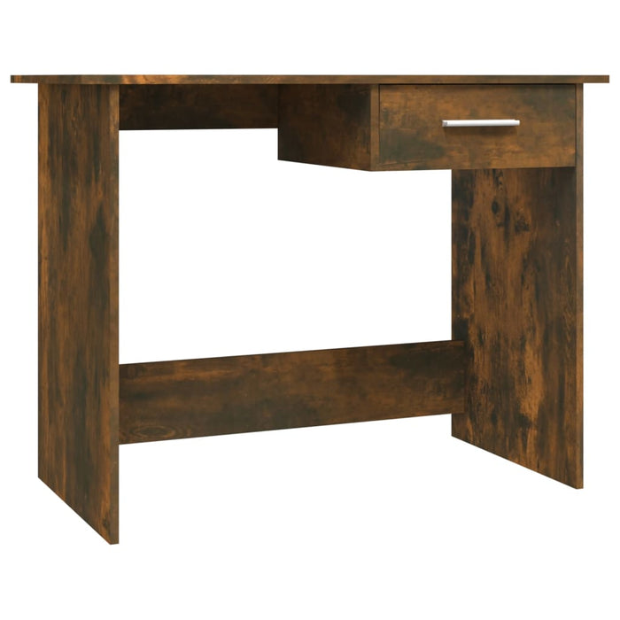 Desk Smoked Oak 100x50x76 cm Engineered Wood.