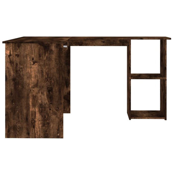 Corner Desk Smoked Oak Engineered Wood 120 cm
