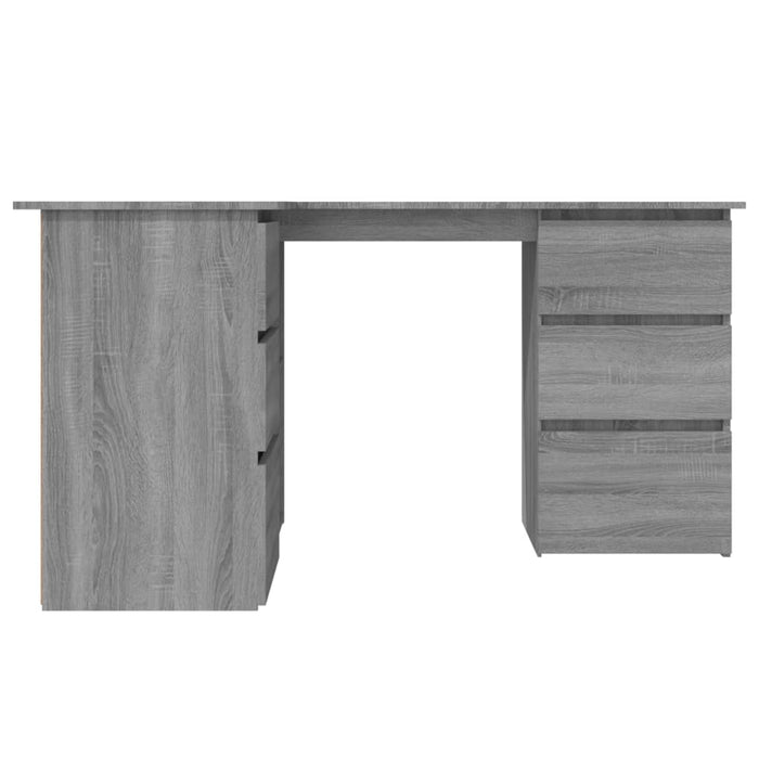 Corner Desk Grey Sonoma Engineered Wood 145 cm