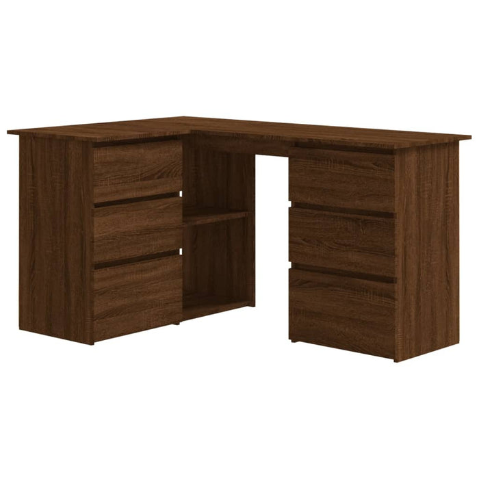 Corner Desk Brown Oak Engineered Wood 145 cm