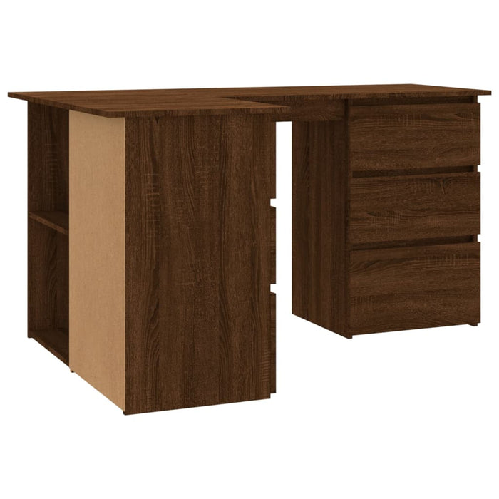 Corner Desk Brown Oak Engineered Wood 145 cm