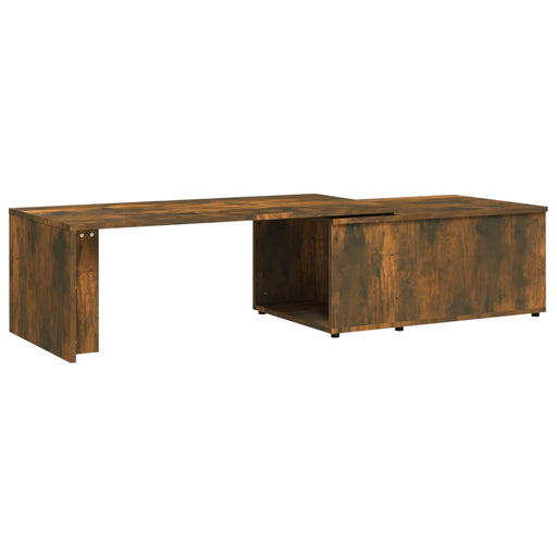 Coffee Table Smoked Oak 150x50x35 cm Engineered Wood.