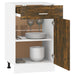 Drawer Bottom Cabinet Smoked Oak 50x46x81,5 cm Engineered Wood.