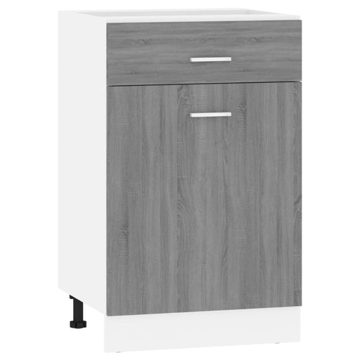 Drawer Bottom Cabinet Grey Sonoma 50x46x81,5 cm Engineered Wood.