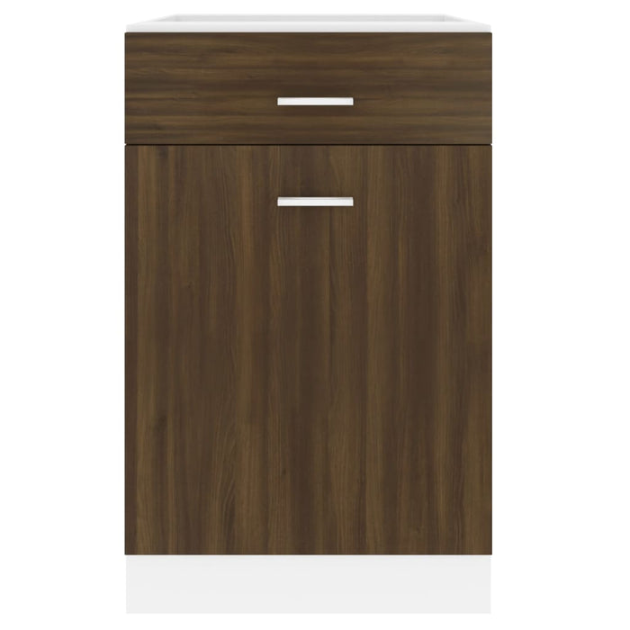 Drawer Bottom Cabinet Brown Oak 50x46x81,5 cm Engineered Wood.
