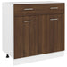 Drawer Bottom Cabinet Brown Oak 80x46x81.5 cm Engineered Wood.