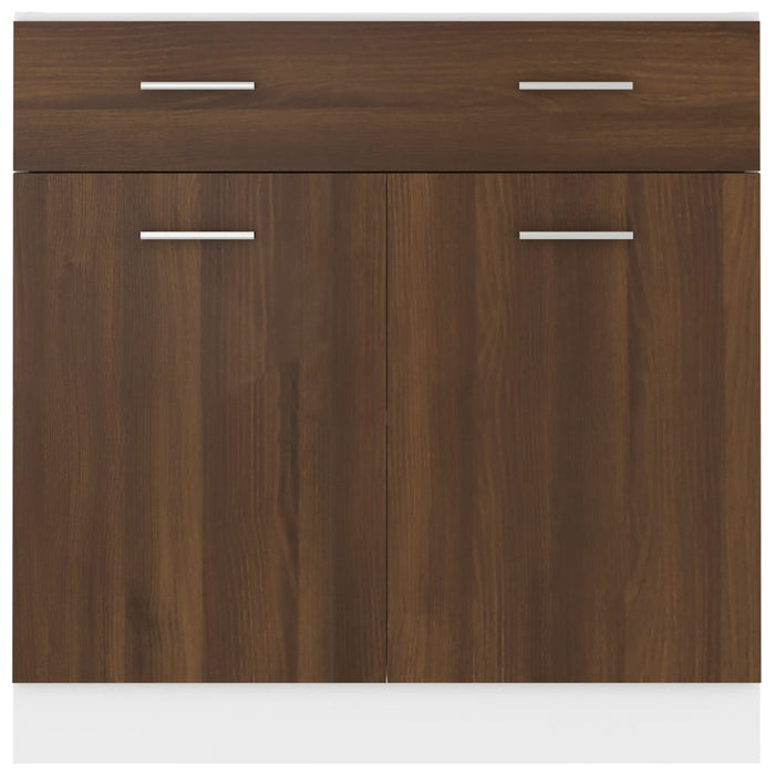 Drawer Bottom Cabinet Brown Oak 80x46x81.5 cm Engineered Wood.