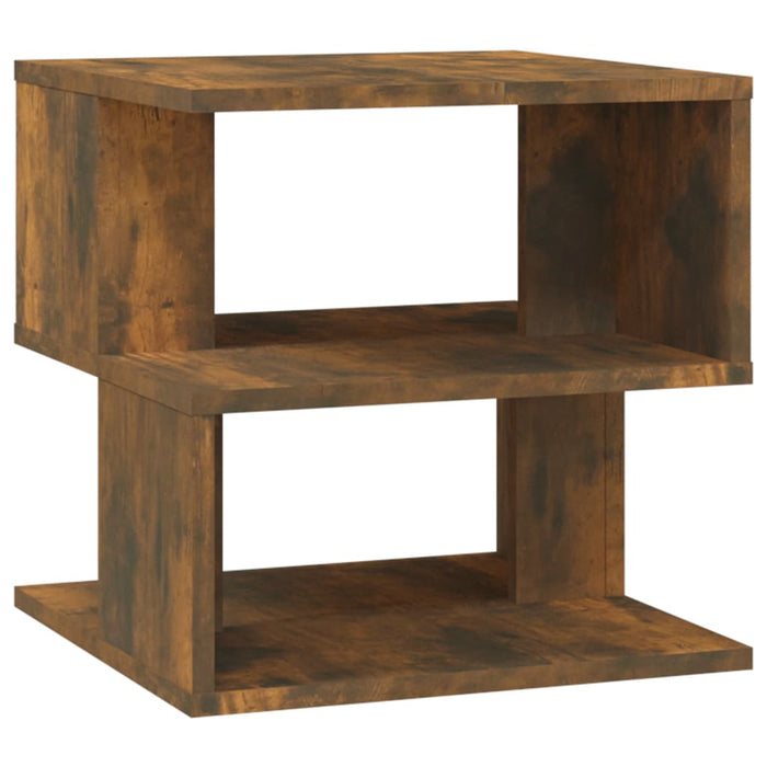 Side Table Smoked Oak 40x40x40 cm Engineered Wood.