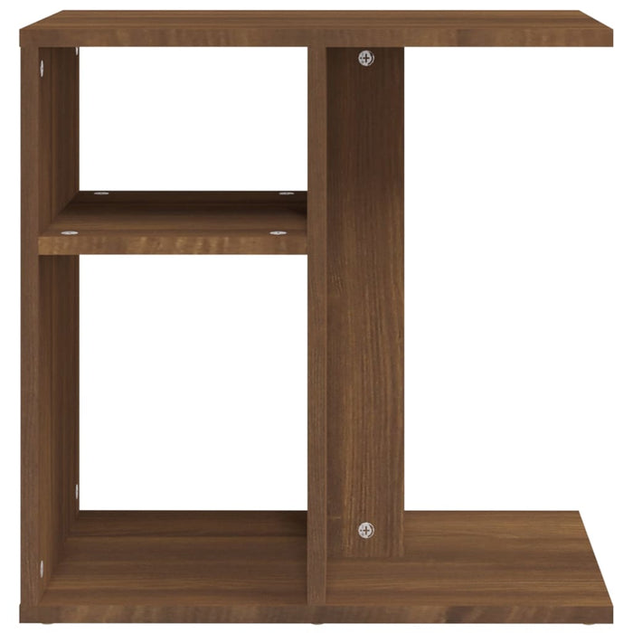 Side Table Brown Oak 50x30x50 cm Engineered Wood.