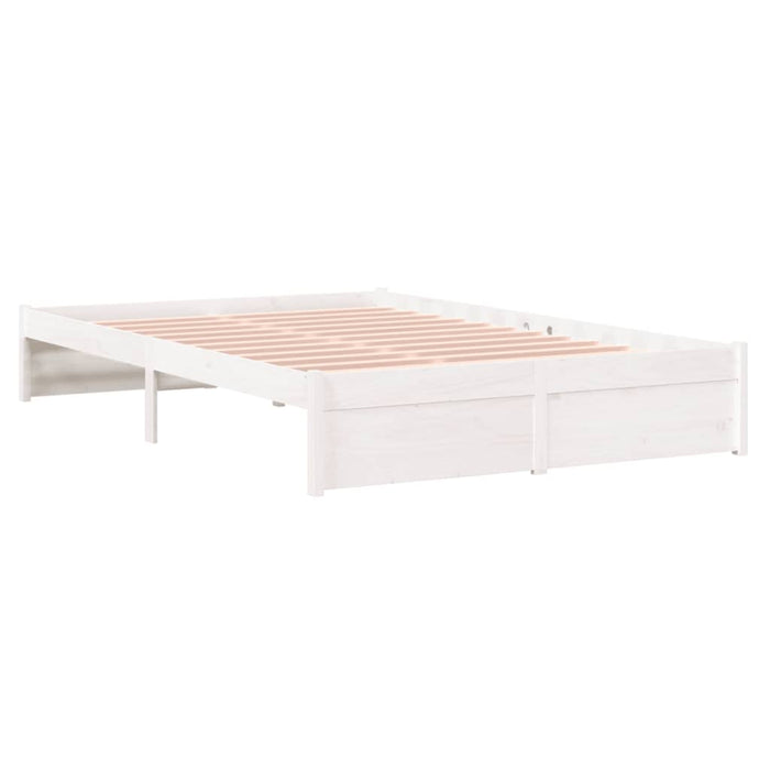 Bed Frame White Solid Wood 4FT Small Double
