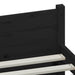 Bed Frame Black Solid Wood 120x190 cm 4FT Small Double.