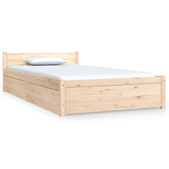 Bed Frame with Drawers 100 cm