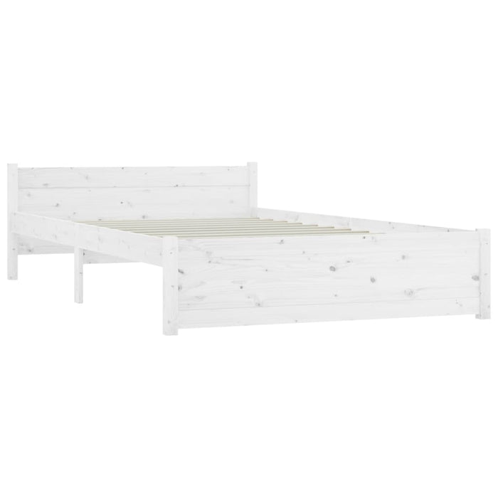 Bed Frame with Drawers White 140x190 cm.