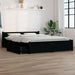 Bed Frame with Drawers Black 140x190 cm.