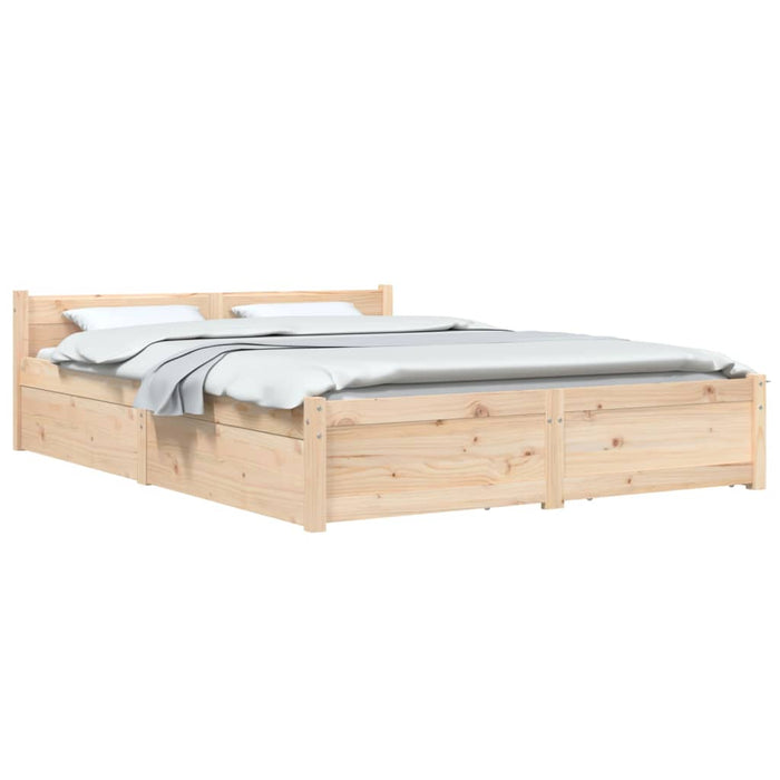 Bed Frame with Drawers 120x200 cm.